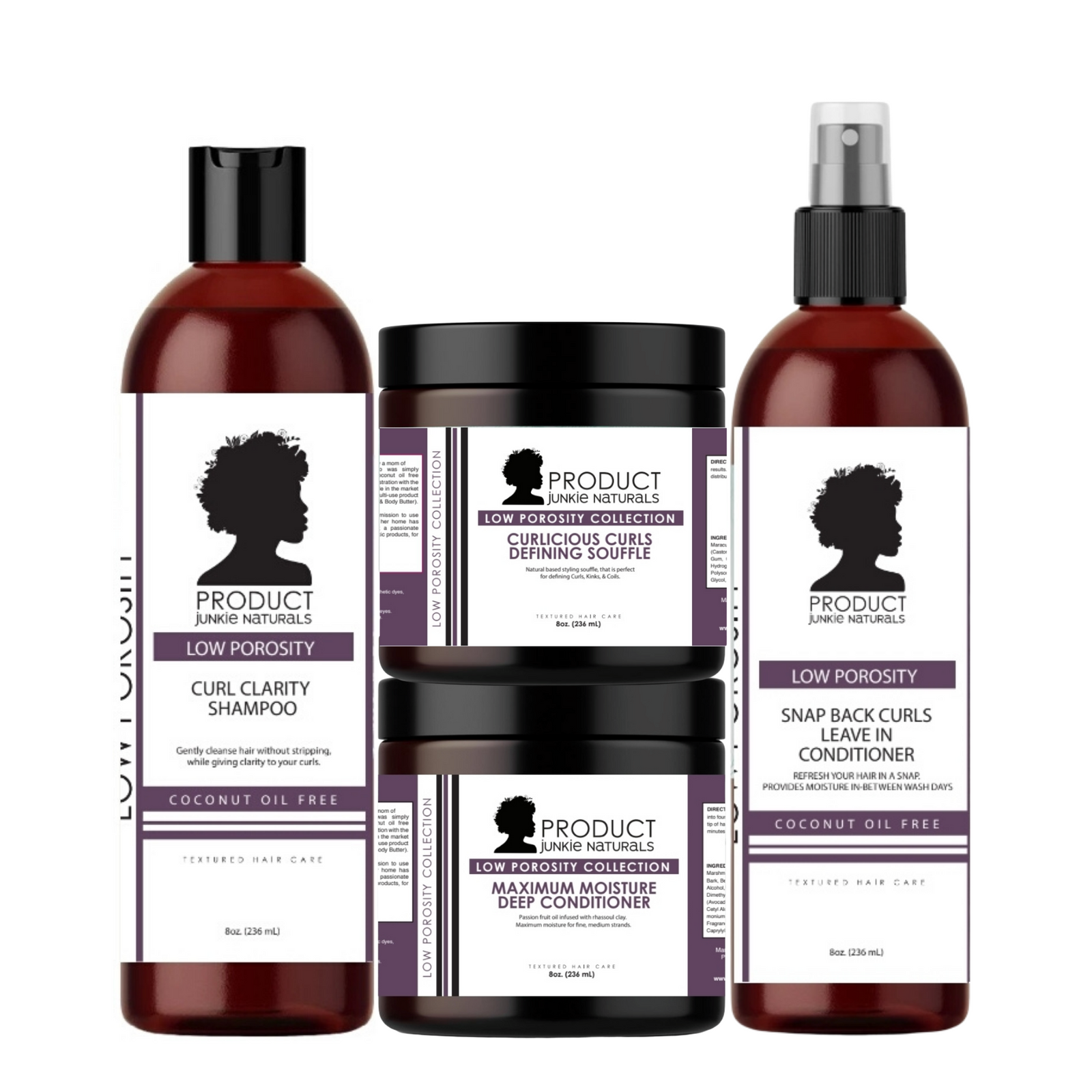 Low Porosity Maracuja Oil Natural Hair Bundle